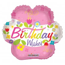 Flower Birthday Wishes Balloon