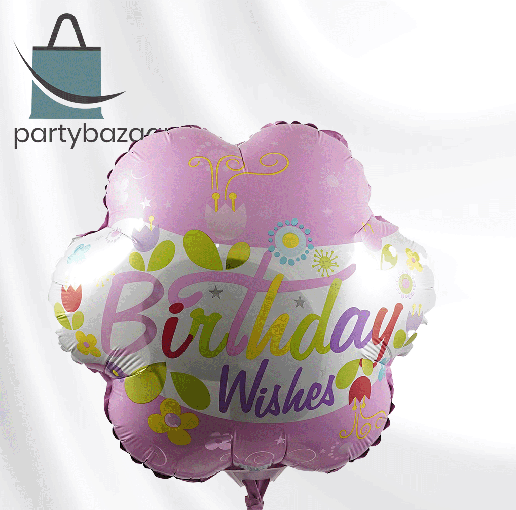 Flower Birthday Wishes Balloon