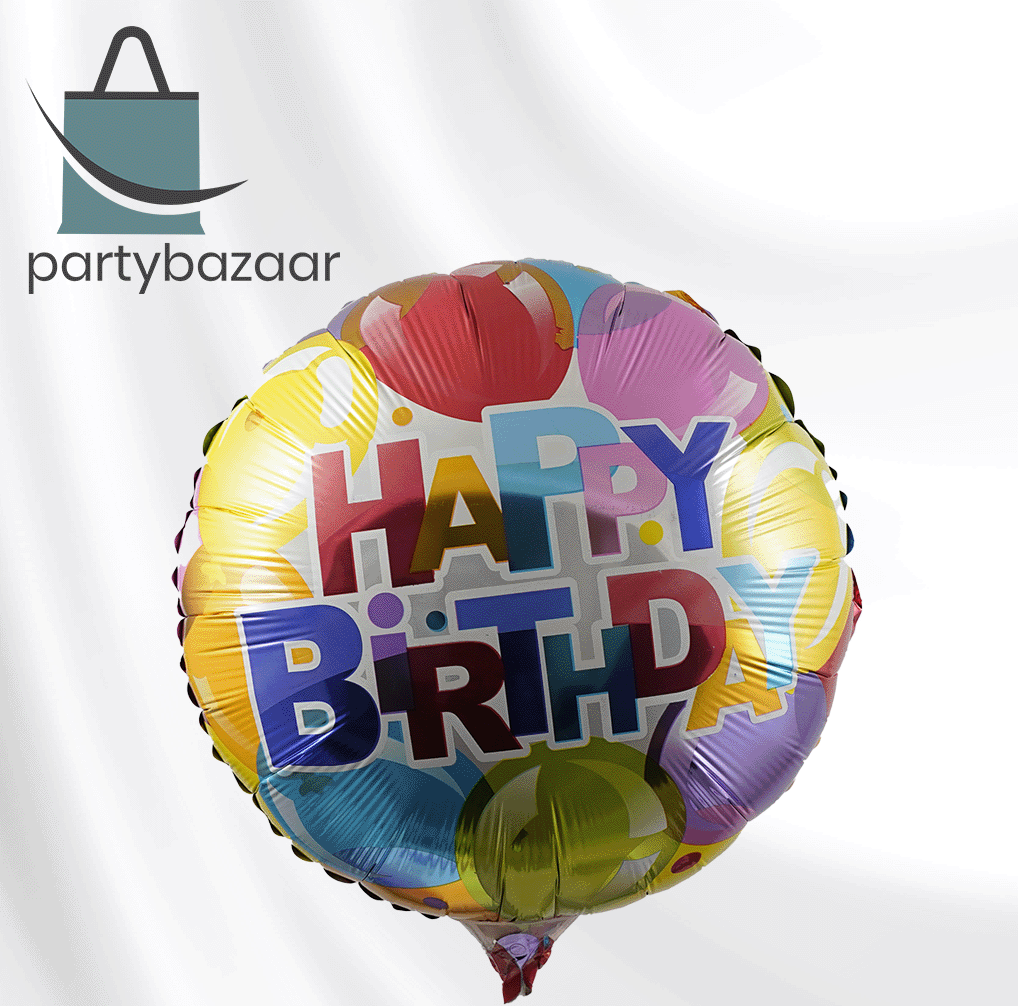 Birthday Multi Colour Round Balloon
