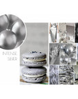 Intense Silver Latex Balloon (Helium/Air Filled) - 19 Inches