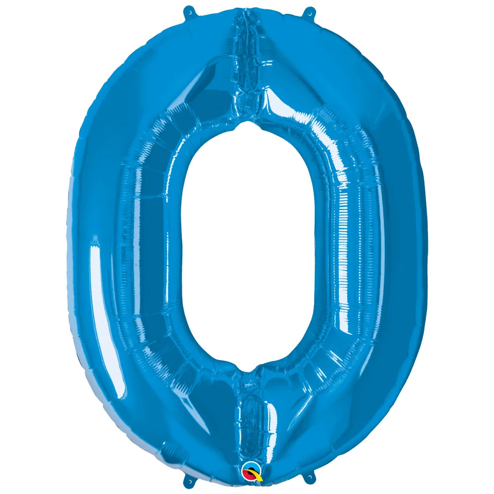 Number 0 Blue balloon