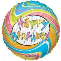 Happy Birthday Funky Round Balloon
