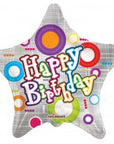 Happy Birthday Neon Star Balloon