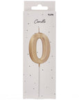 Candle  Glamour Vibes Metallic Gold Number 0 - 1 Pc- (7cm)