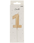 Candle  Glamour Vibes Metallic Gold Number 1 - 1 Pc- (7cm)