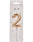 Candle  Glamour Vibes Metallic Gold Number 2 - 1 Pc- (7cm)