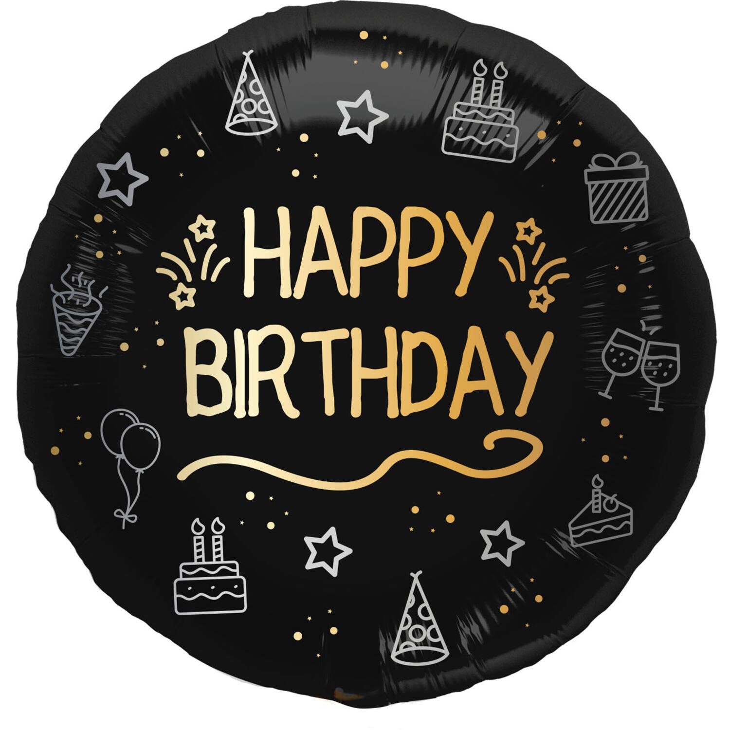 Happy Birthday Shinning Glam Round Balloon