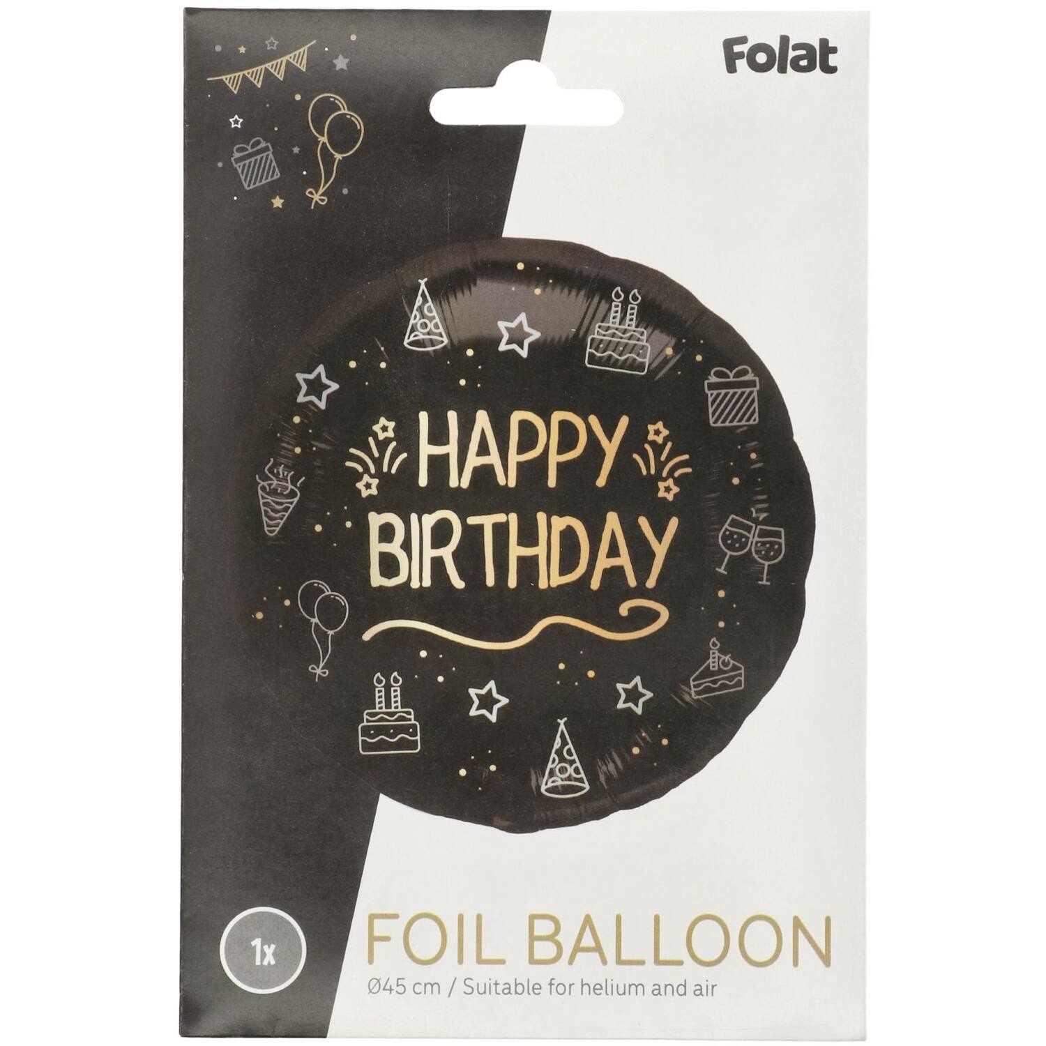 Happy Birthday Shinning Glam Round Balloon