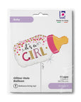 Confetti Baby Bottle Girl- 29 Inches (Helium)