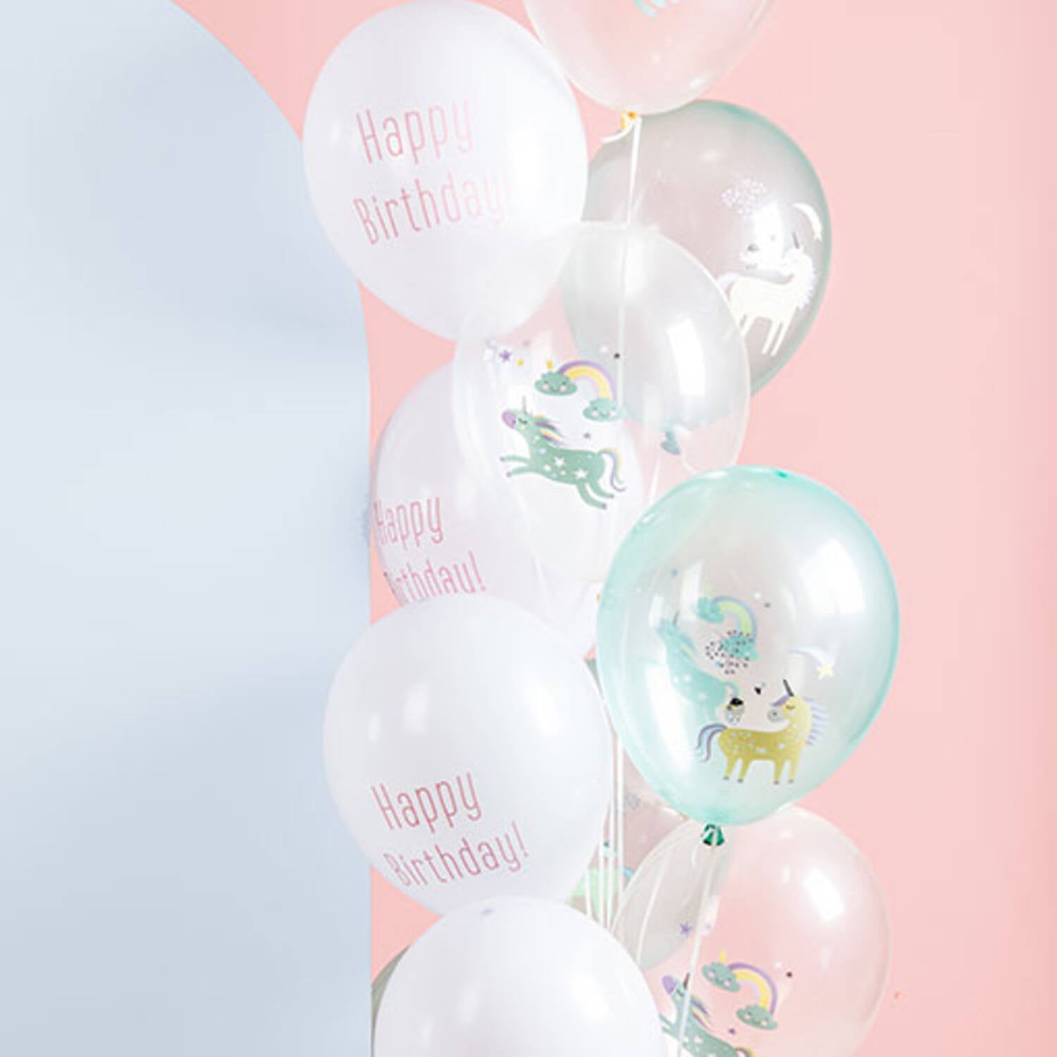 Unicorn &amp; Rainbows 12pc Latex Balloon (Helium/Air Filled) - 13 Inches