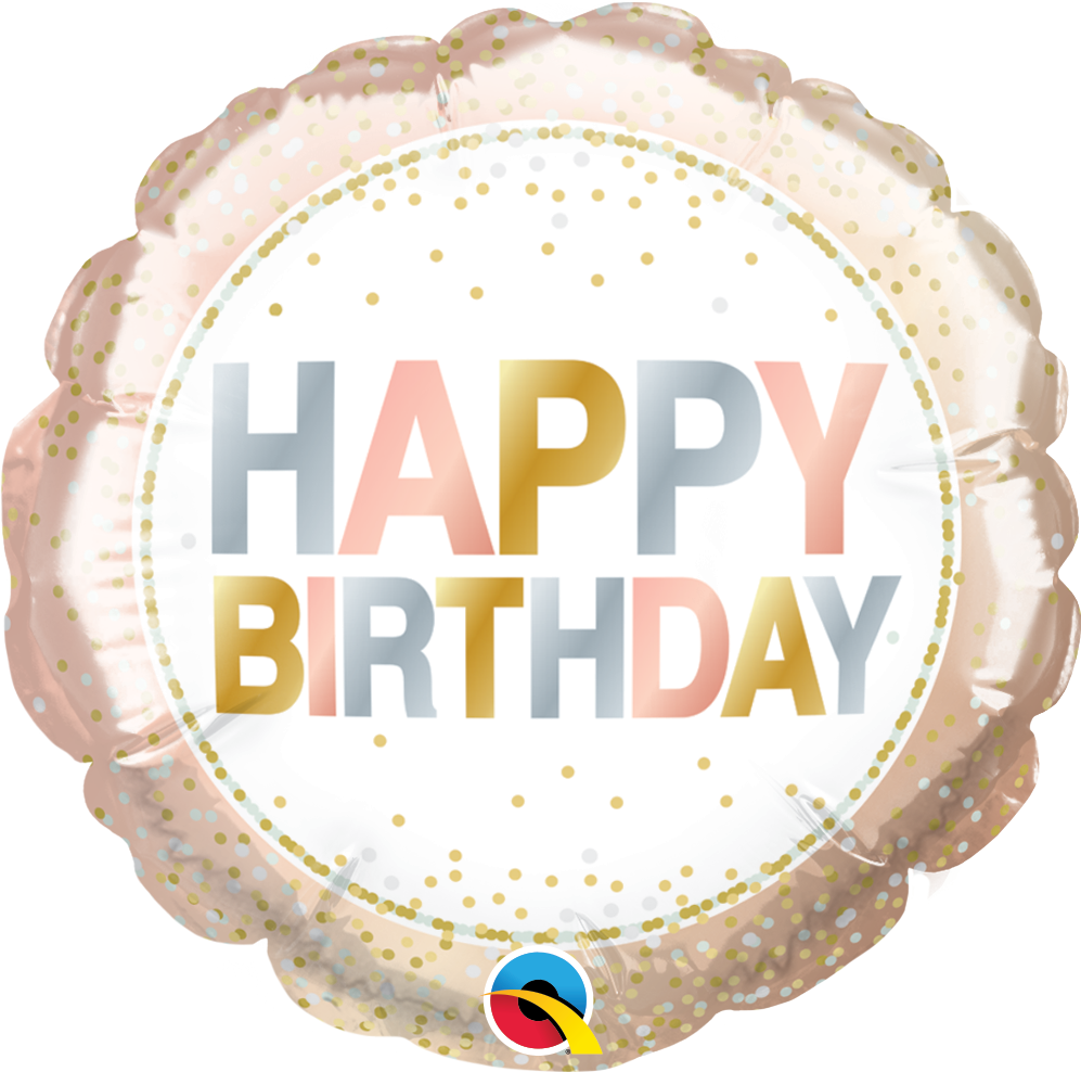 Round Birthday Metallic Dots Balloon
