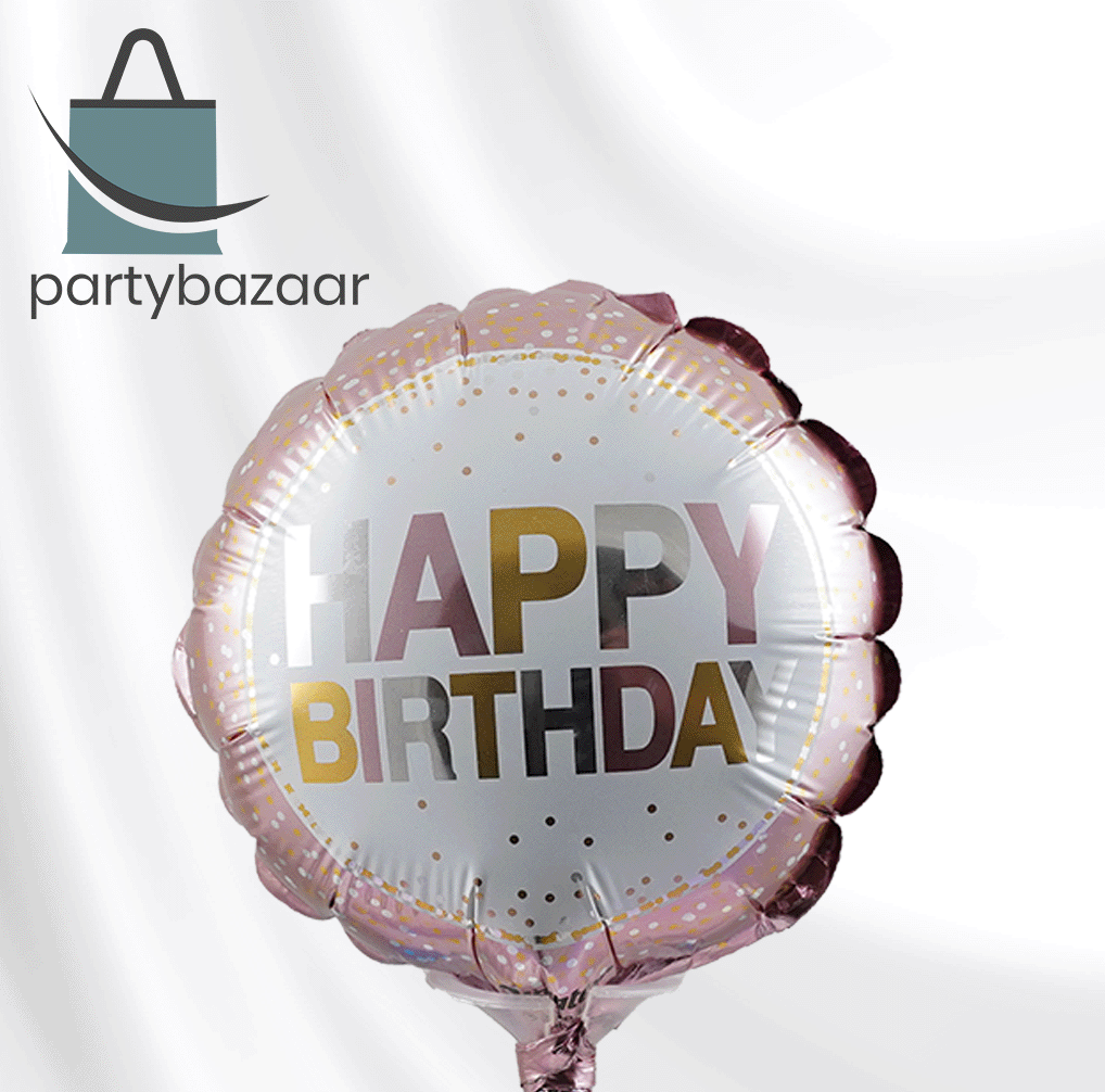 Round Birthday Metallic Dots Balloon