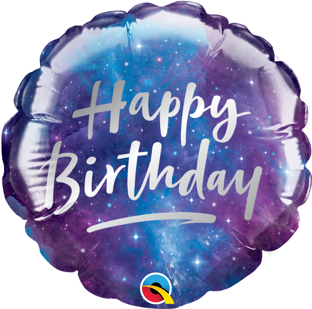 Galaxy Birthday Round Balloon