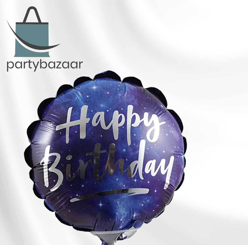 Galaxy Birthday Round Balloon