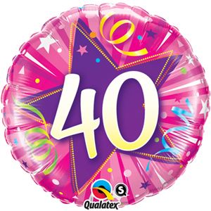 40 Shinning Star Pink Balloon
