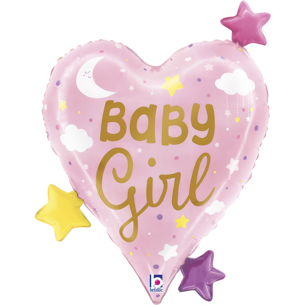Baby Girl Heart Stars Single Pack