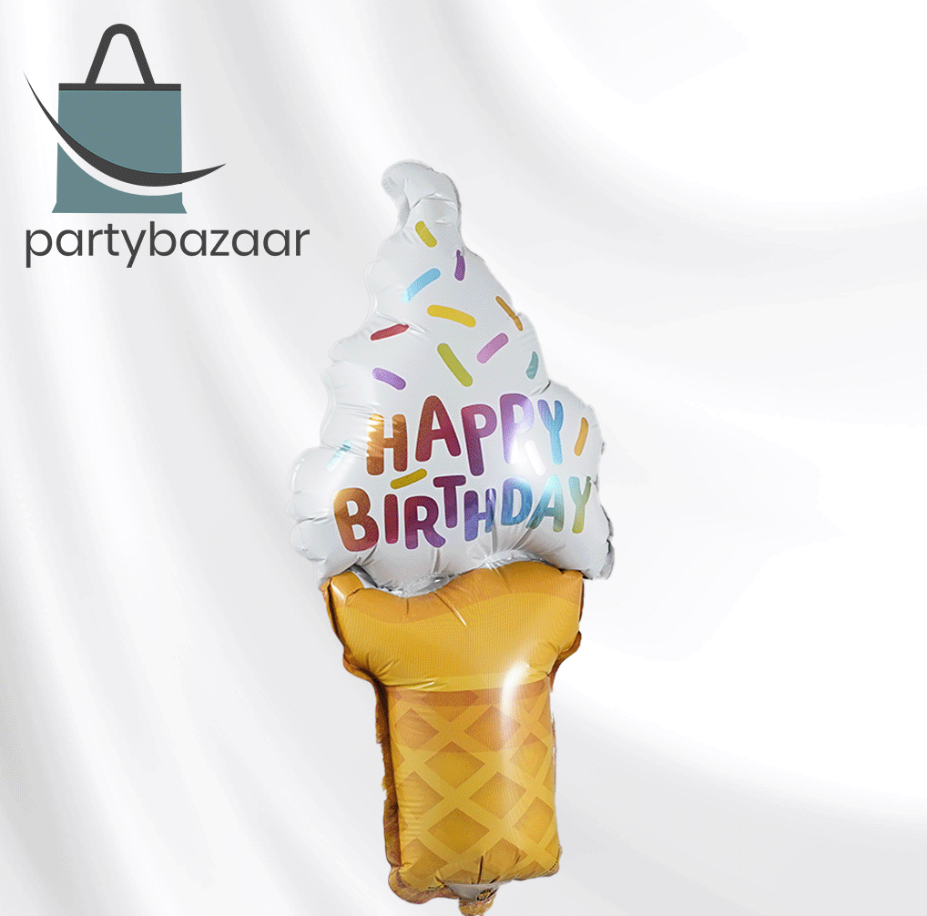 Birthday Ice Cream Cone Balloon