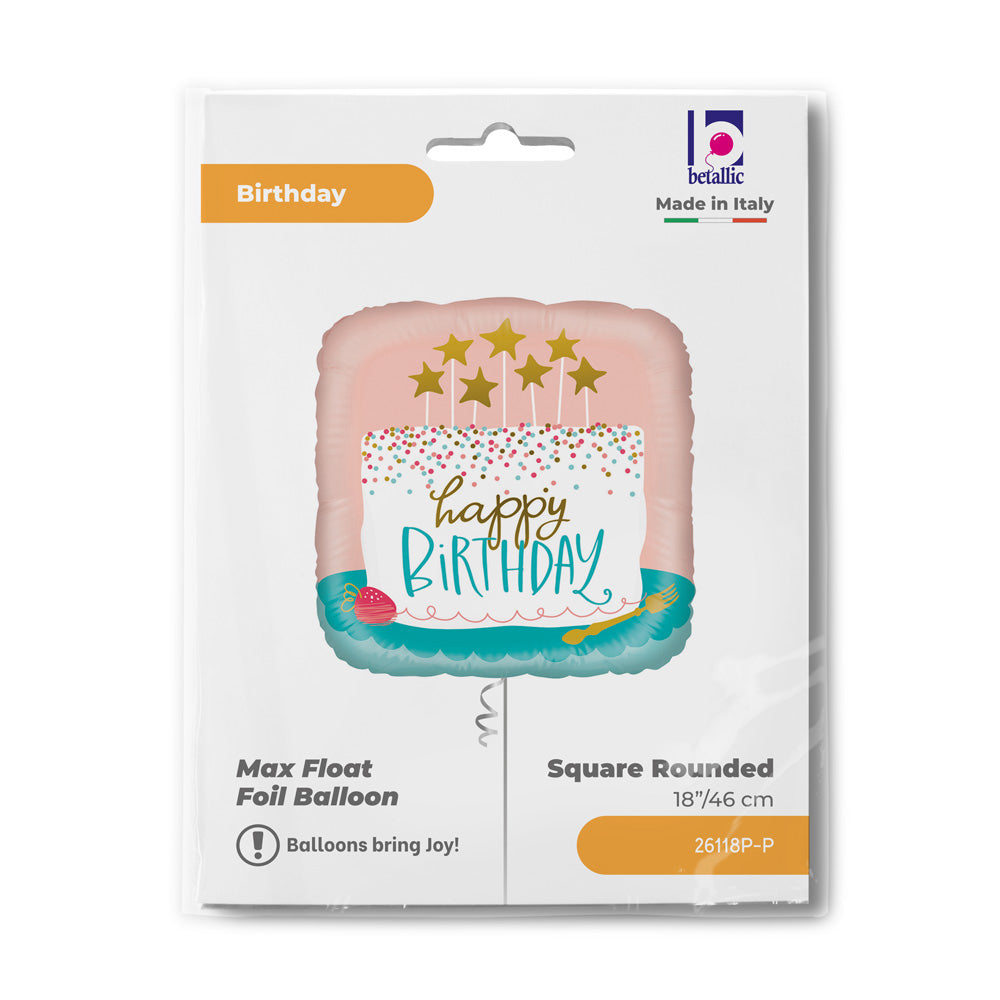 Happy Birthday Confetti Cake Balloon