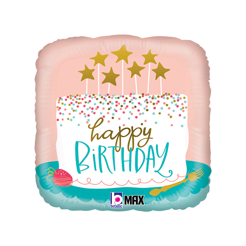 Happy Birthday Confetti Cake Balloon