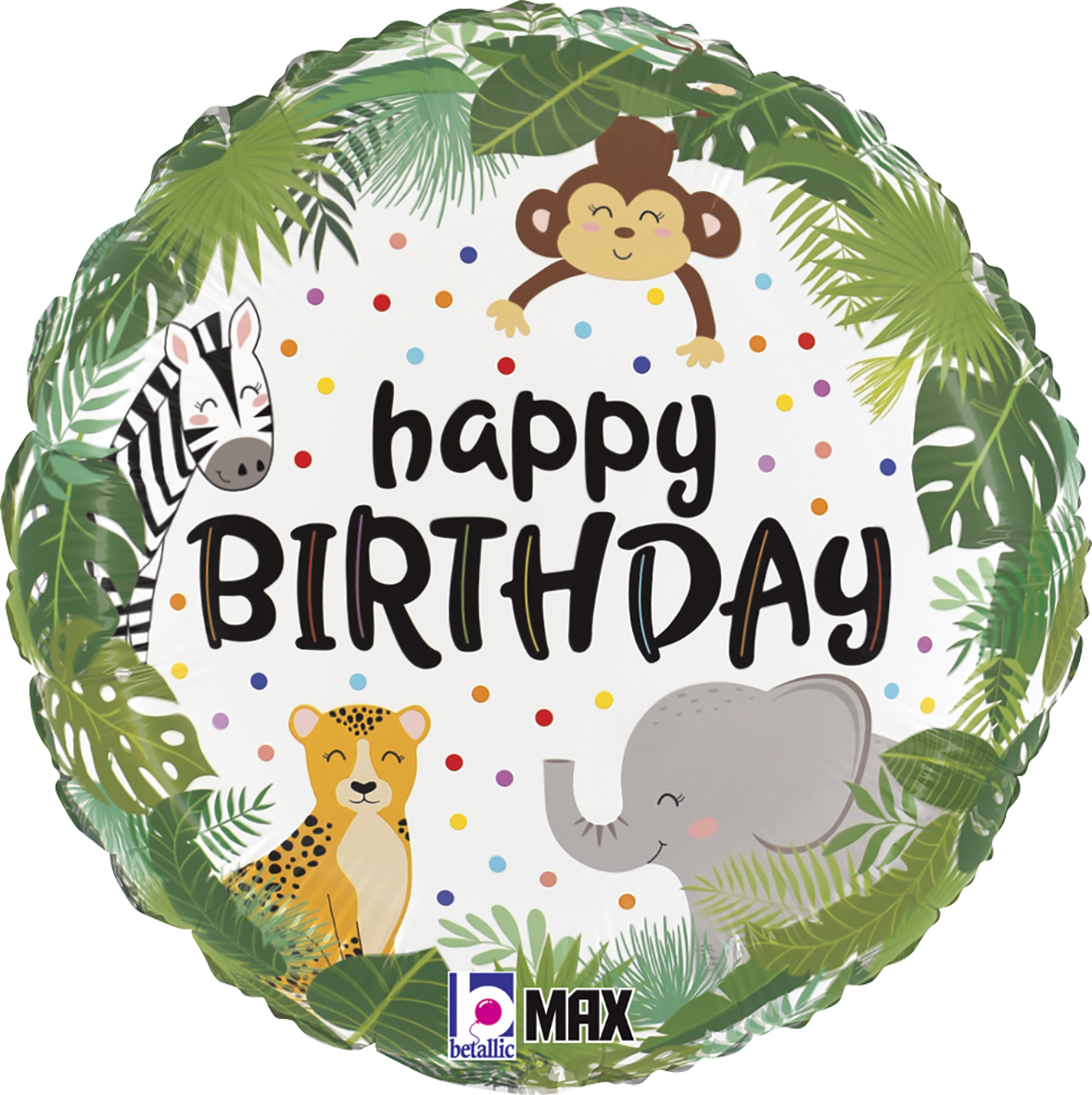 Jungle Birthday Round Balloon