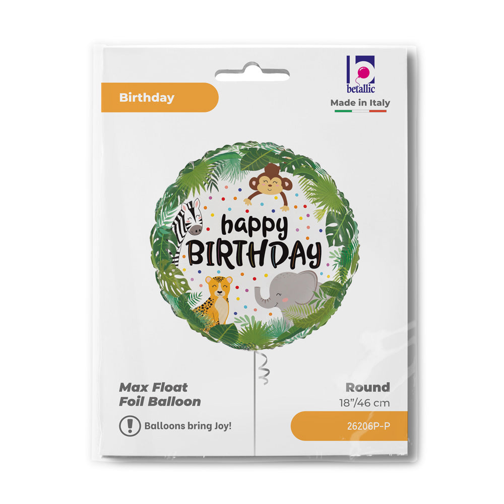 Jungle Birthday Round Balloon