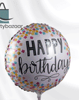 Happy Birthday Pink Confetti Balloon