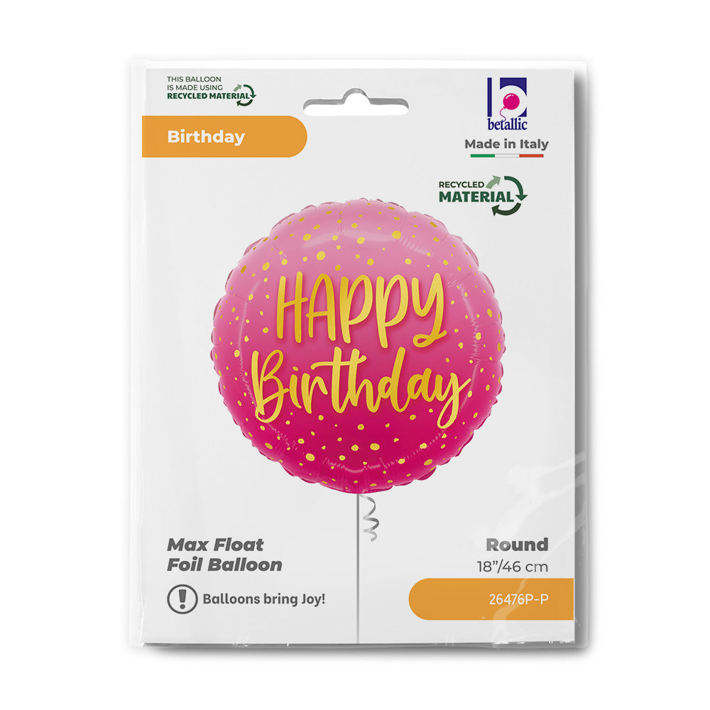 Happy B-Day Pink Balloon