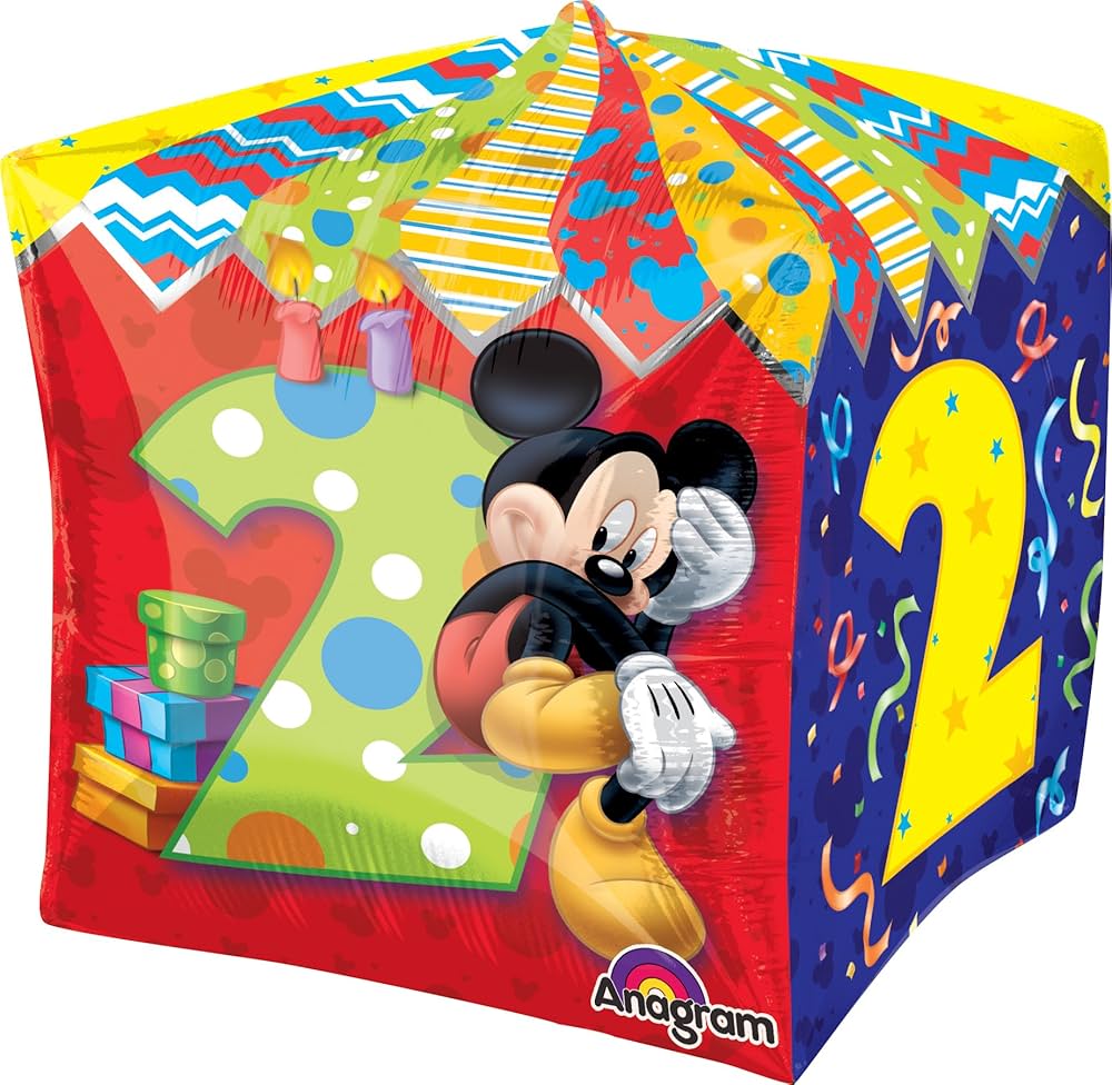 Mickey Ultra Shape Cube Balloon Age 2 
