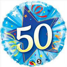 50 Shinning Star Blue Balloon