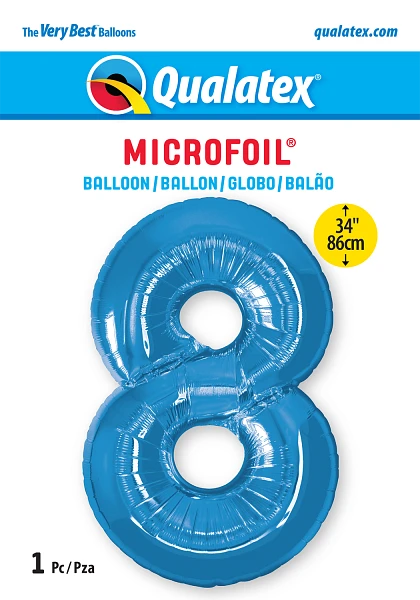 Number 8 Blue Balloon
