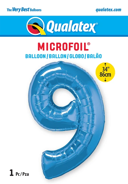 Number 9 Blue Balloon