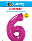 Number 6 Magenta Balloon