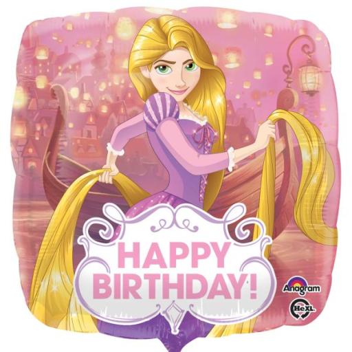 Rapunzel Happy Birthday Square Balloon