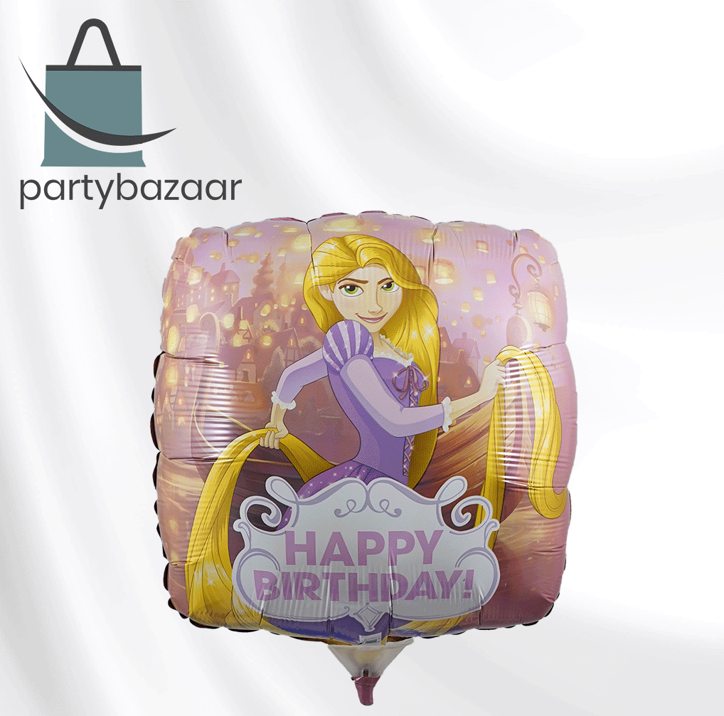 Rapunzel Happy Birthday Square Balloon