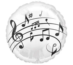 Music Round Balloon 