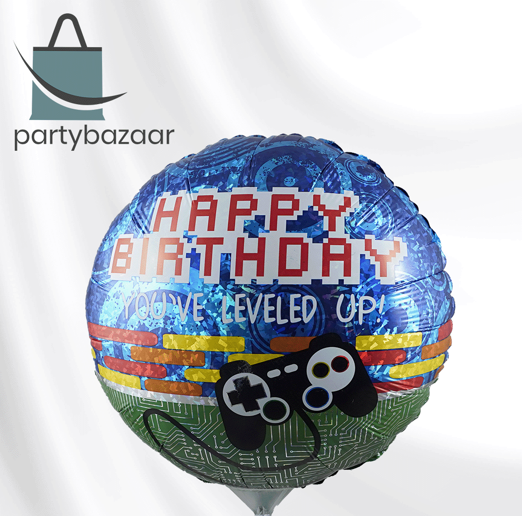 Game Controller Happy Birthday Balloon (Helium) - 18 Inches