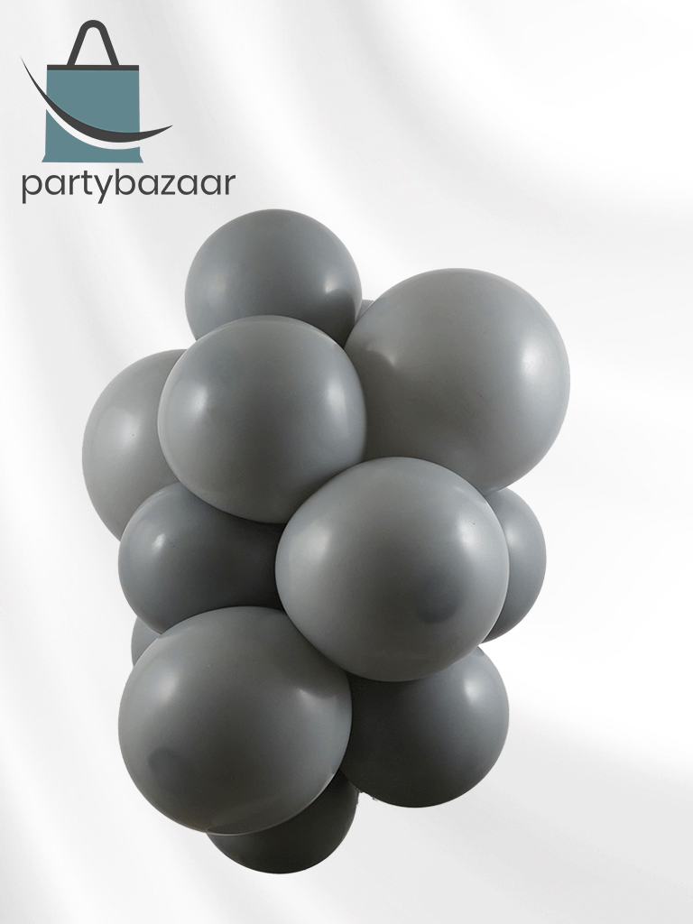 Pastel Grey Smoke Latex Balloon (Helium/Air Filled) - 11 Inches