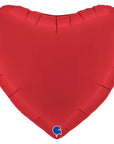 Heart Satin Red (Helium) - 36 Inches