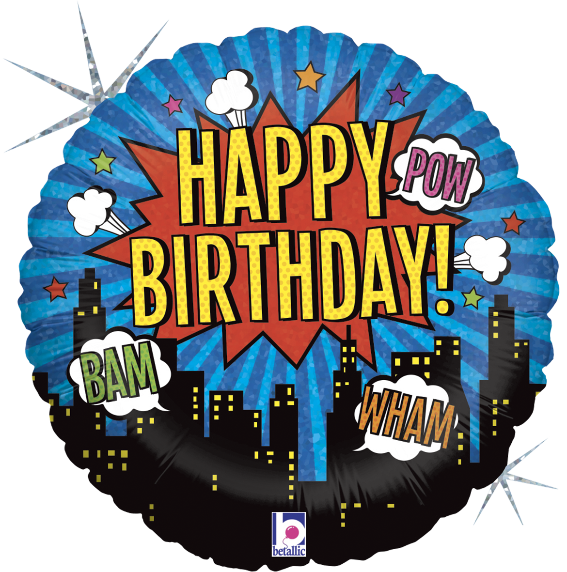 Superhero Birthday Round Balloon