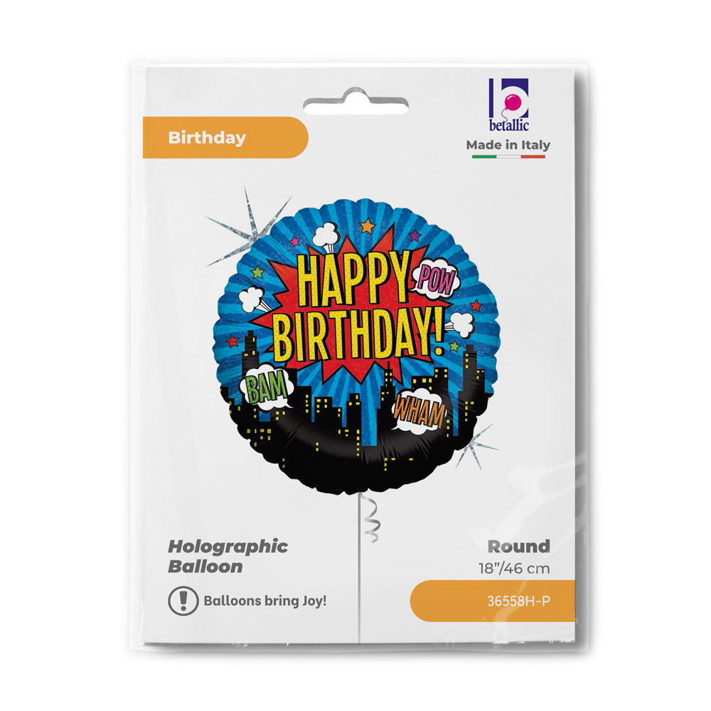 Superhero Birthday Round Balloon