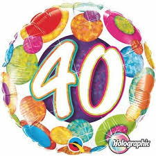 40 Colourful Polka Holographic Balloon