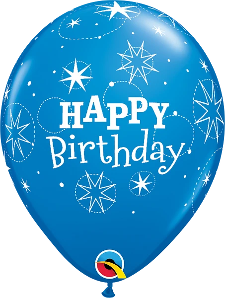 Birthday Sparkle Latex Balloon (Helium/Air Filled) - 11 Inches