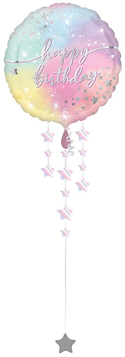 Luminous Birthday Drop A Line (Helium)- 36 Inches