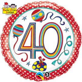 40 Polka & Stripes Balloon 