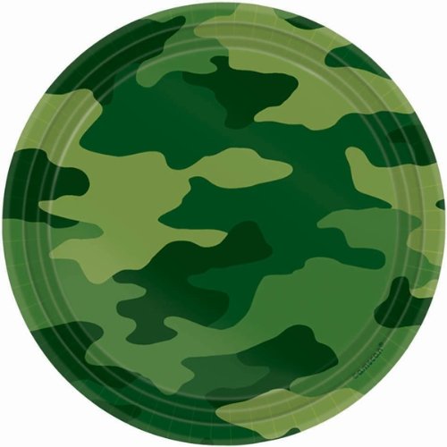 Camouflage Paper Plates 7 Inches