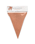 Premium Paper Glitter Bunting Rose Gold 18ft - 1 Pc
