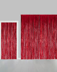 Premium Party Curtain Foil Flame Retardant Red 8ft*3ft - 1 Pc