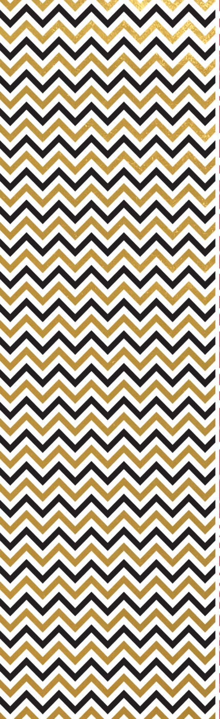 Paper Giftwrap 27 x 78 Inches – Gold Black Chevron