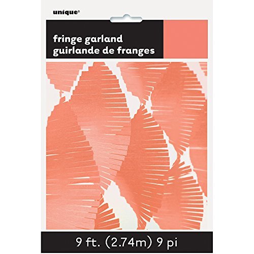 Paper Fringe Garland Coral 7Ft- 1pc