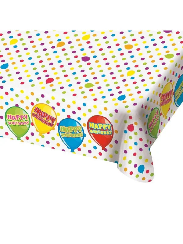 Plastic Table Cover 54In*84In Balloon - 1 Pc